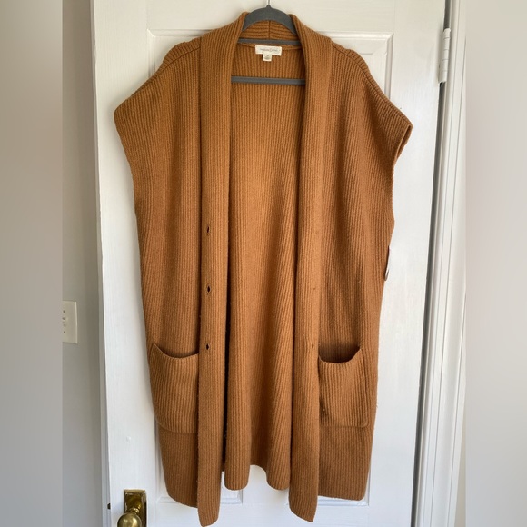 NWT TREASURE & BOND Long Ribbed Sleeveless Cardigan - Picture 8 of 10